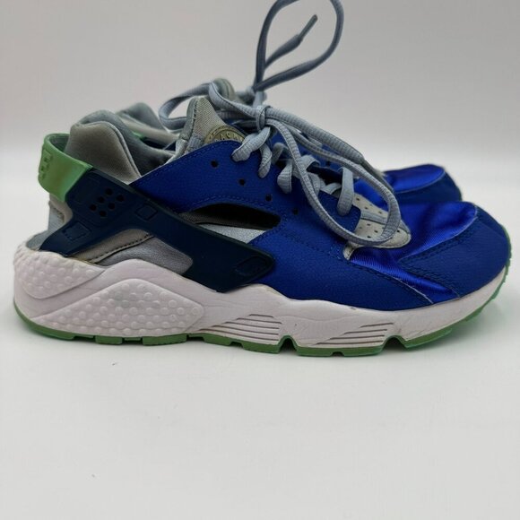 Nike Air Huarache Run Womens Shoes Blue/Gray Size 7 Lightweight & Breathable - Picture 6 of 9